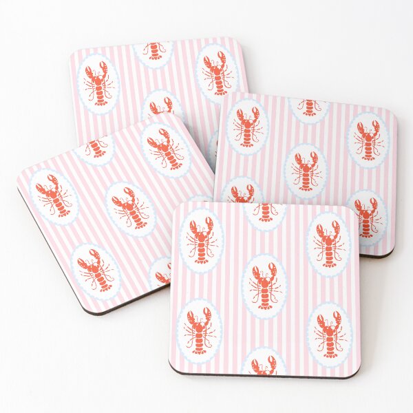 Item preview, Trendy Stripy Lobster Pattern | Coastal Nautical Summer Illustration designed and sold by poppet103.