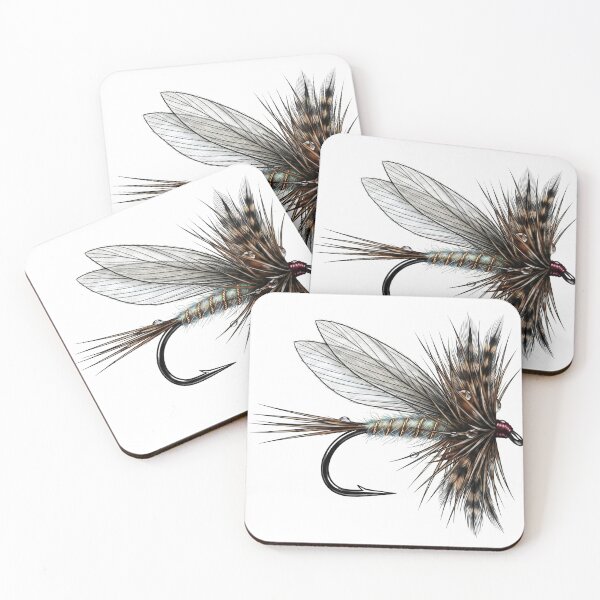 Item preview, Realistic Dry Fly Fishing Lure Illustration designed and sold by Digital Duniyah.