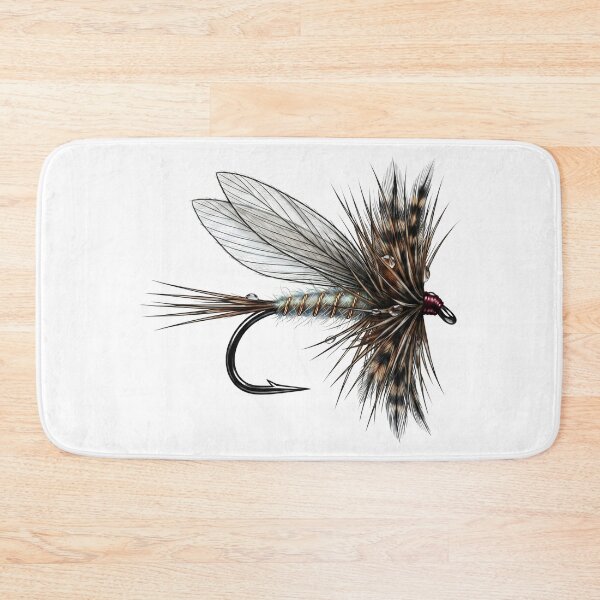 Item preview, Realistic Dry Fly Fishing Lure Illustration designed and sold by Digital Duniyah.