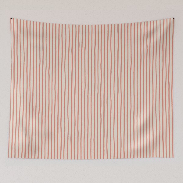 Item preview, Peach and cream wonky stripe designed and sold by FrancesPoff.