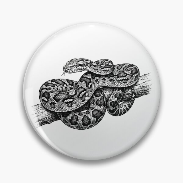 Item preview, Detailed Jungle Python Serpent Line Art Design designed and sold by Digital Duniyah.