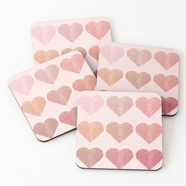 Item preview, Glitter Hearts Light Colors designed and sold by PinkDreams-.