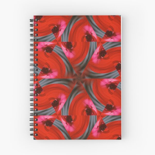 Item preview, Abstract Red Floral Spiral Pattern designed and sold by SilentBloomLab.