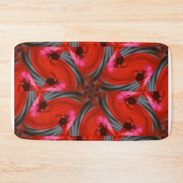Item preview, Abstract Red Floral Spiral Pattern designed and sold by SilentBloomLab.