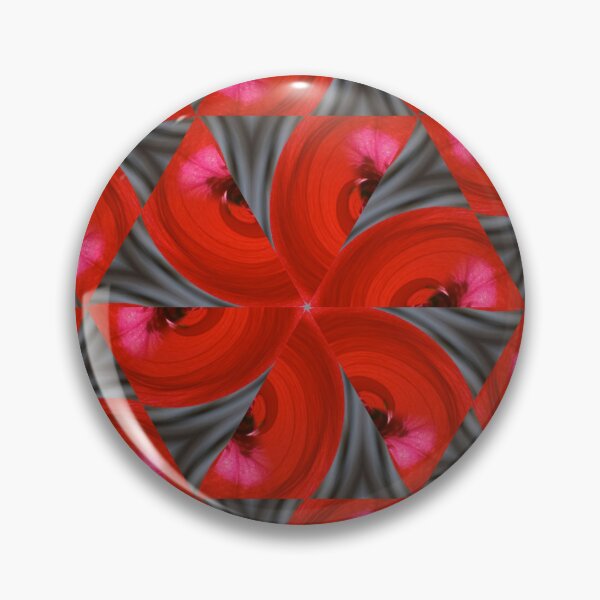 Item preview, Modern Red Geometric Floral Pattern designed and sold by SilentBloomLab.
