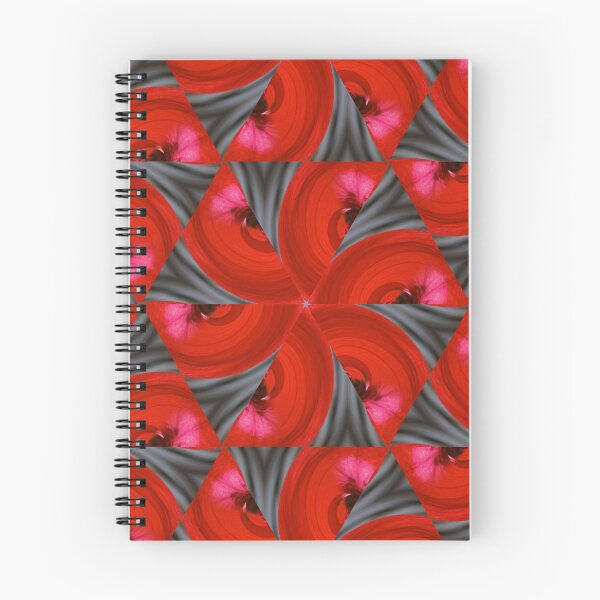 Item preview, Modern Red Geometric Floral Pattern designed and sold by SilentBloomLab.