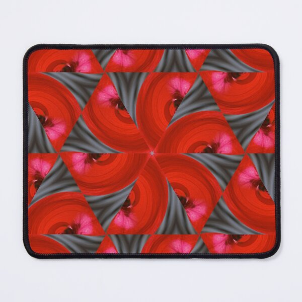 Item preview, Modern Red Geometric Floral Pattern designed and sold by SilentBloomLab.