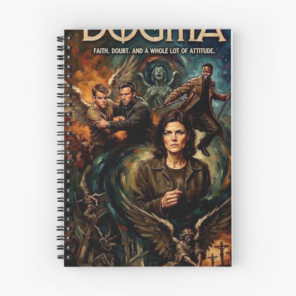 Item preview, Dogma Retro Fantasy Comedy Satire Fallen Angels Tribute Art Movie Poster designed and sold by Art's Diner.