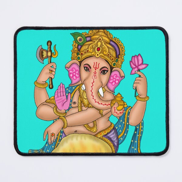 Item preview, Dancing Lord Ganesha Artwork | Divine Hindu God Digital Painting Illustration designed and sold by Harshit_Digital_Arts.
