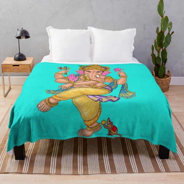 Item preview, Dancing Lord Ganesha Artwork | Divine Hindu God Digital Painting Illustration designed and sold by Harshit_Digital_Arts.