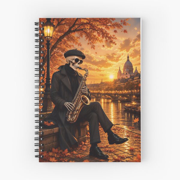 Item preview, Epic Skeleton Saxophonist in Europe designed and sold by PureVibeStudio.
