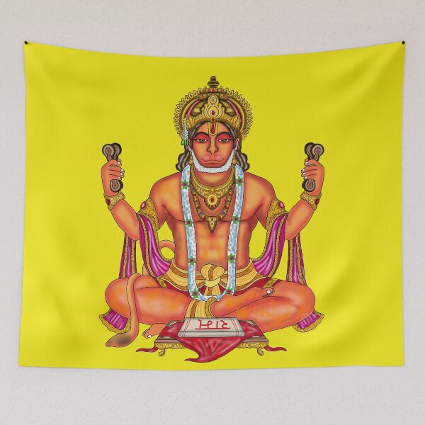 Item preview, Lord Hanuman Artwork | Divine Hindu God Digital Painting Illustration designed and sold by Harshit_Digital_Arts.