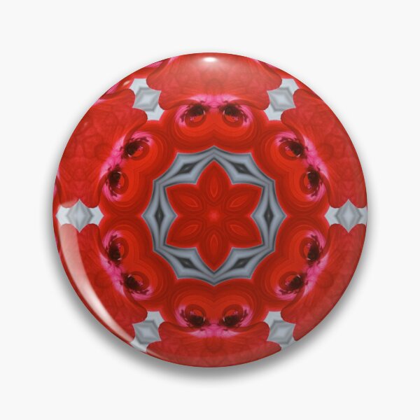 Aperçu de l'œuvre Crimson Floral Kaleidoscope Mandala créée et vendue par SilentBloomLab.