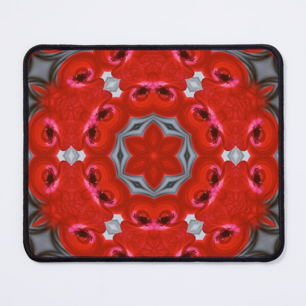 Item preview, Crimson Floral Kaleidoscope Mandala designed and sold by SilentBloomLab.