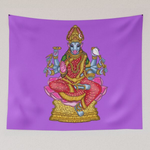 Item preview, Goddess Varahi Artwork | Divine Hindu Goddess Digital Painting Illustration designed and sold by Harshit_Digital_Arts.