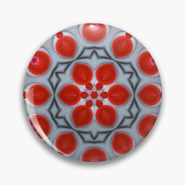 Item preview, Red Geometric Botanical Pattern designed and sold by SilentBloomLab.