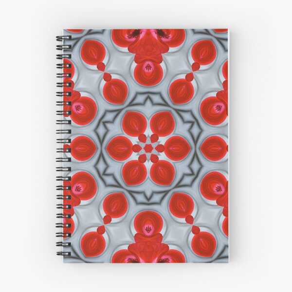 Item preview, Red Geometric Botanical Pattern designed and sold by SilentBloomLab.