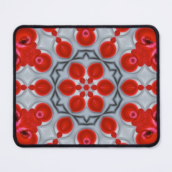 Item preview, Red Geometric Botanical Pattern designed and sold by SilentBloomLab.