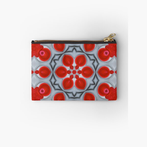 Aperçu de l'œuvre Red Geometric Botanical Pattern créée et vendue par SilentBloomLab.