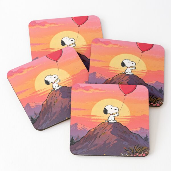 Item preview, Snoopy Heart Balloon Mountain Sunset designed and sold by Innova_Creations.