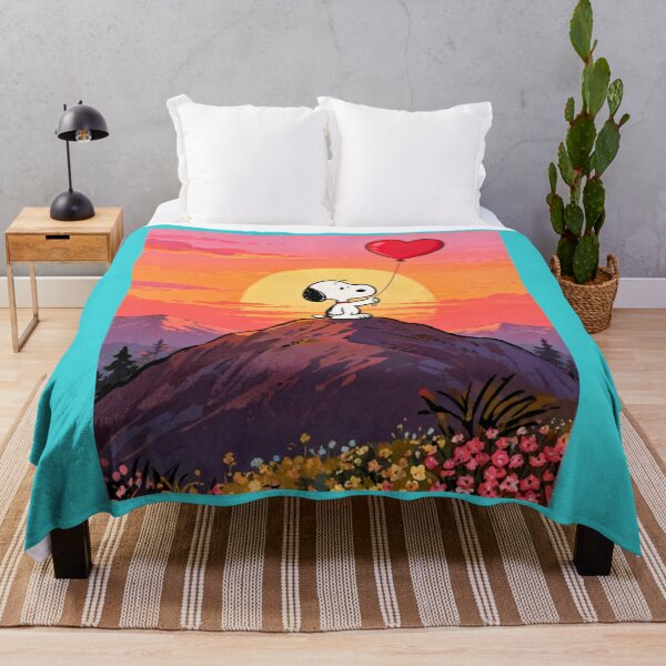 Item preview, Snoopy Heart Balloon Mountain Sunset designed and sold by Innova_Creations.