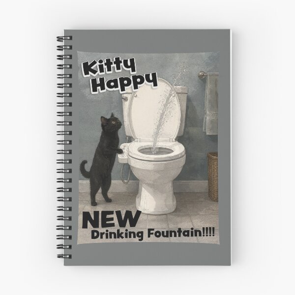 Item preview, Black cat playing with bidet designed and sold by Skeezix-66.