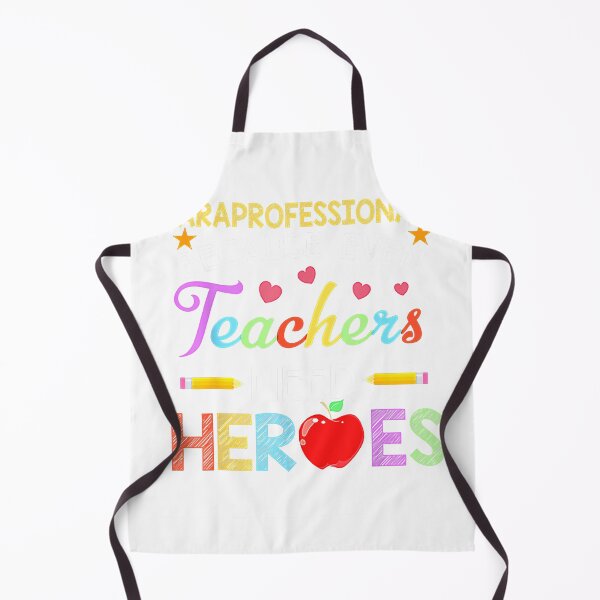Aperçu de l'œuvre T-shirt « Paraprofessionnels : parce que même les enseignants ont besoin de héros » créée et vendue par igwaifus.
