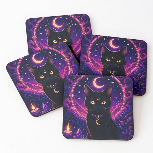 Item preview, Mystic Black Cat Halloween Magic designed and sold by PureVibeStudio.