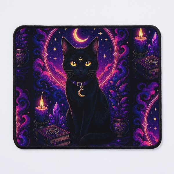 Item preview, Mystic Black Cat Halloween Magic designed and sold by PureVibeStudio.