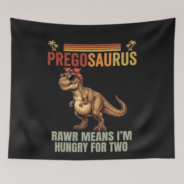 Item preview, Preggosaurus Means I’m Hungry For Two Baby Announcement designed and sold by FreshVibe Prints.