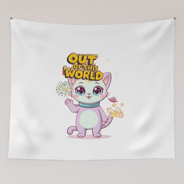 Item preview, Out Of This World Cute Space Alien Cat Kawaii designed and sold by Good Day Design.