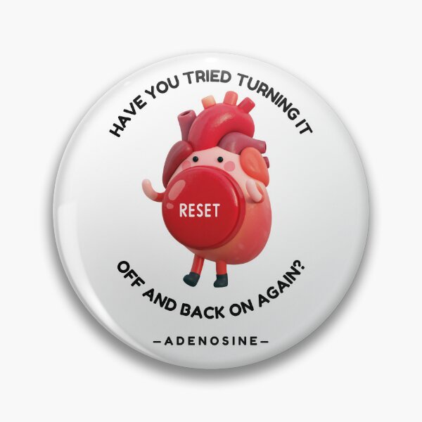 Item preview, Adenosine Heart Reset Funny Medical Sticker - Cardiac Rhythm SVT Pun designed and sold by Artmugic.