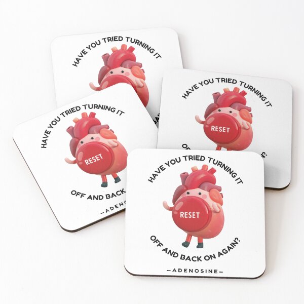 Item preview, Adenosine Heart Reset Funny Medical Sticker - Cardiac Rhythm SVT Pun designed and sold by Artmugic.