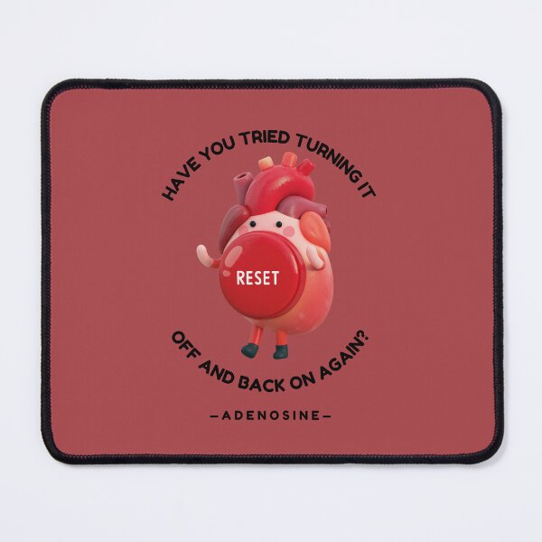 Item preview, Adenosine Heart Reset Funny Medical Sticker - Cardiac Rhythm SVT Pun designed and sold by Artmugic.