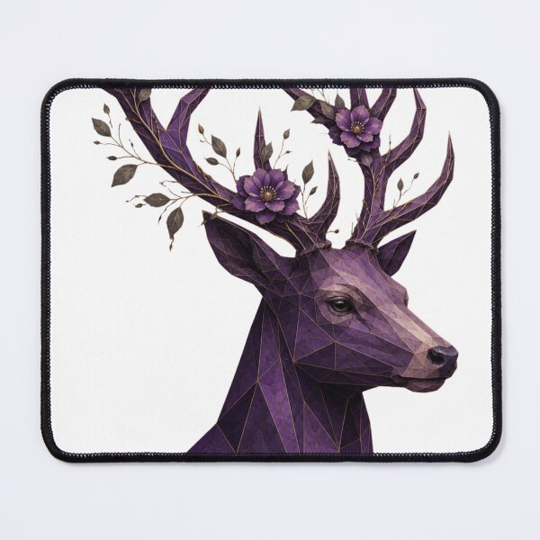 Item preview, Elegant Deer Lover Gift – Purple Floral Stag Design designed and sold by QuietlyBecoming.
