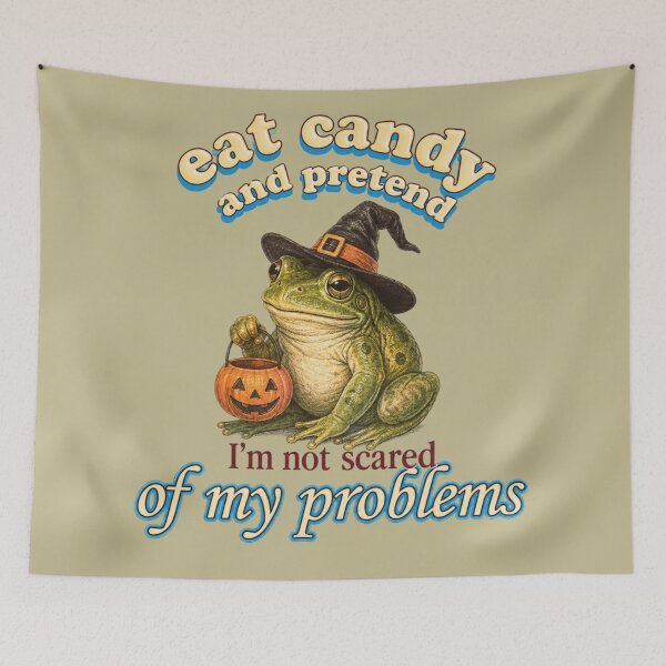 Item preview, Eat Candy and Pretend Courage Frog designed and sold by BoringClothes .