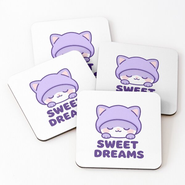 Item preview, Sweet Dreams Cute Sleepy Cat Purple Hoodie Pastel designed and sold by Good Day Design.