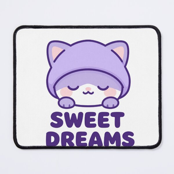 Item preview, Sweet Dreams Cute Sleepy Cat Purple Hoodie Pastel designed and sold by Good Day Design.