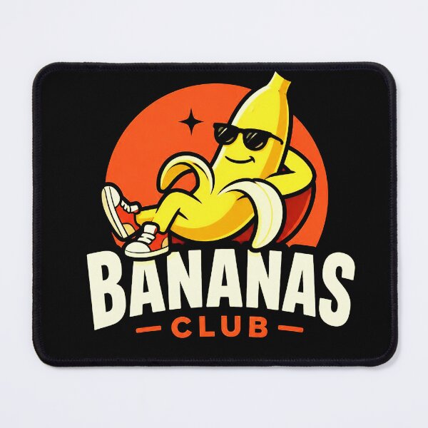Item preview, Bananas Club – Cool Cartoon Banana Mascot Design designed and sold by IMuDesigner.