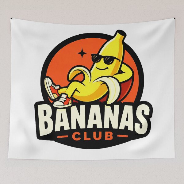 Item preview, Bananas Club – Cool Cartoon Banana Mascot Design designed and sold by IMuDesigner.