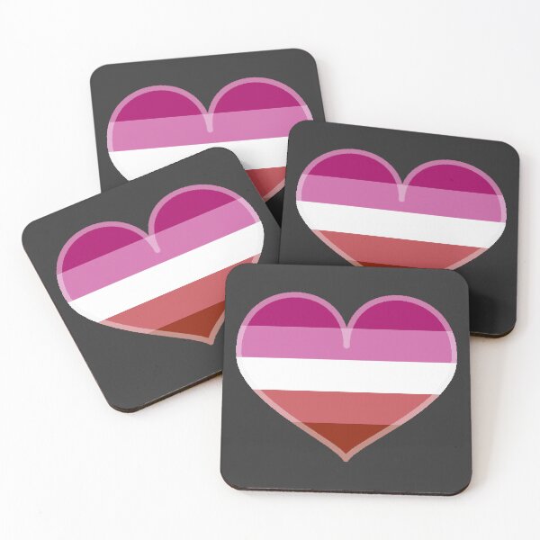 Item preview, Lesbian "Lipstick" Pride Heart [Dark Edition] designed and sold by Roxzania.