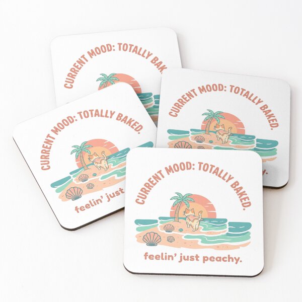 Item preview, Totally Baked Cat Beach Sunset Funny Pastel Graphic designed and sold by Good Day Design.