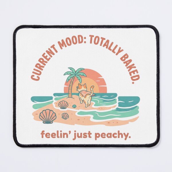 Item preview, Totally Baked Cat Beach Sunset Funny Pastel Graphic designed and sold by Good Day Design.