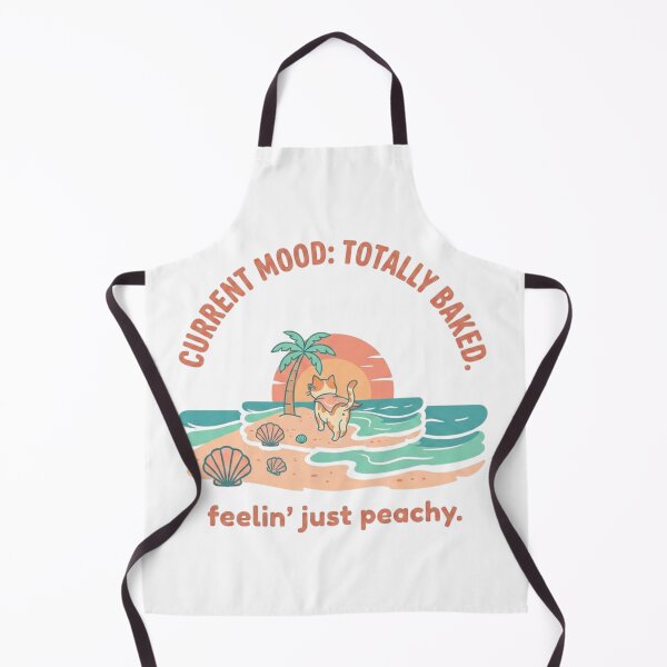 Item preview, Totally Baked Cat Beach Sunset Funny Pastel Graphic designed and sold by Good Day Design.