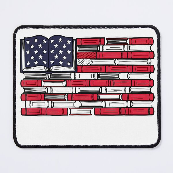Item preview, Patriotic Book Flag Reading American Flag Books Teacher T-Shirt designed and sold by Voila-creative.