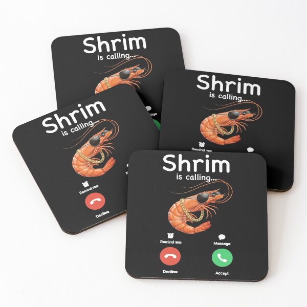 Item preview, Shrim Is Calling Answer The Crustacean Shrim Brainrot Meme Vibe designed and sold by FreshVibe Prints.