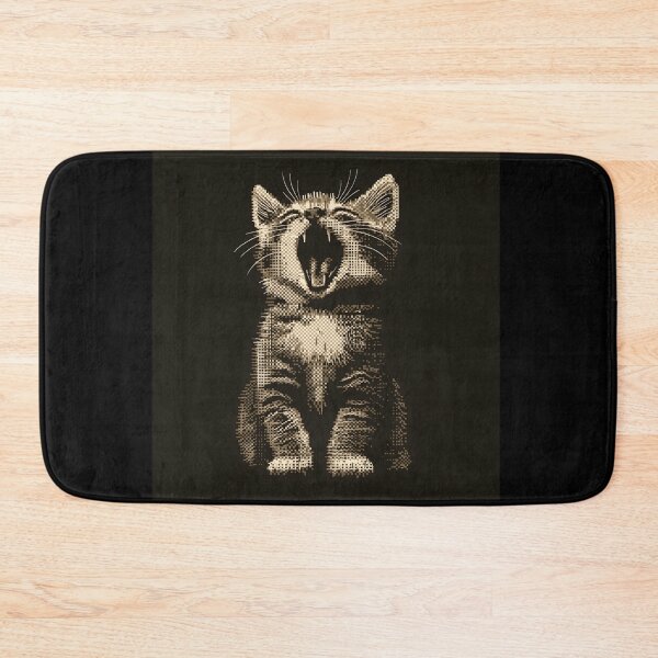 Item preview, Vintage Halftone Howling Kitty designed and sold by ClubVacay.