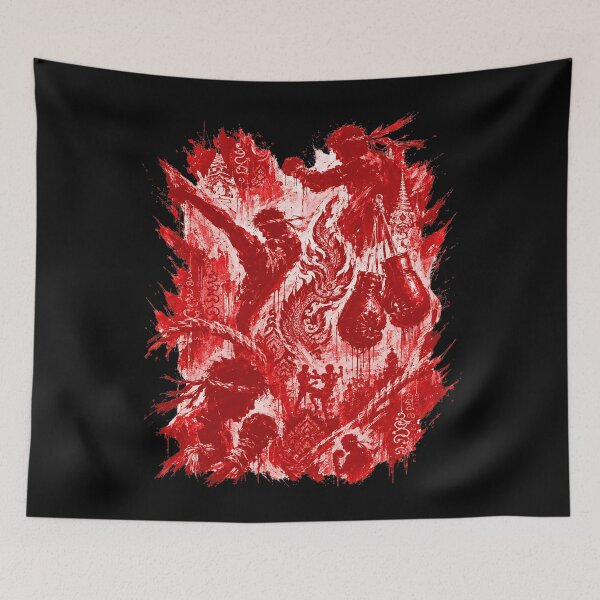 Item preview, Muay Thai Painted Collage designed and sold by CoolCrazyQuirky.