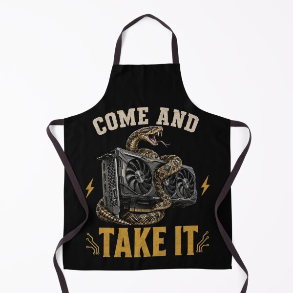 Item preview, Come And Take It GPU Snake Gamer Warning designed and sold by FreshVibe Prints.