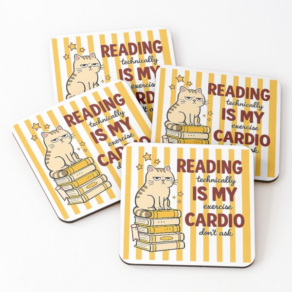 Item preview, Reading Is My Cardio Grumpy Cat Shirt | Funny Book Lover Tee | Cute Reader Gift | Librarian Teacher Back to School Design designed and sold by MAPDDesigns.